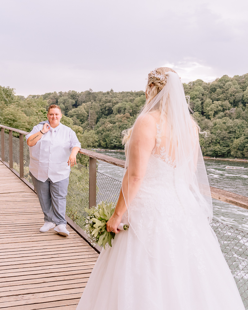 Hochzeitspaar, Brautpaar, Lovestory, Rheinfall Schaffhausen