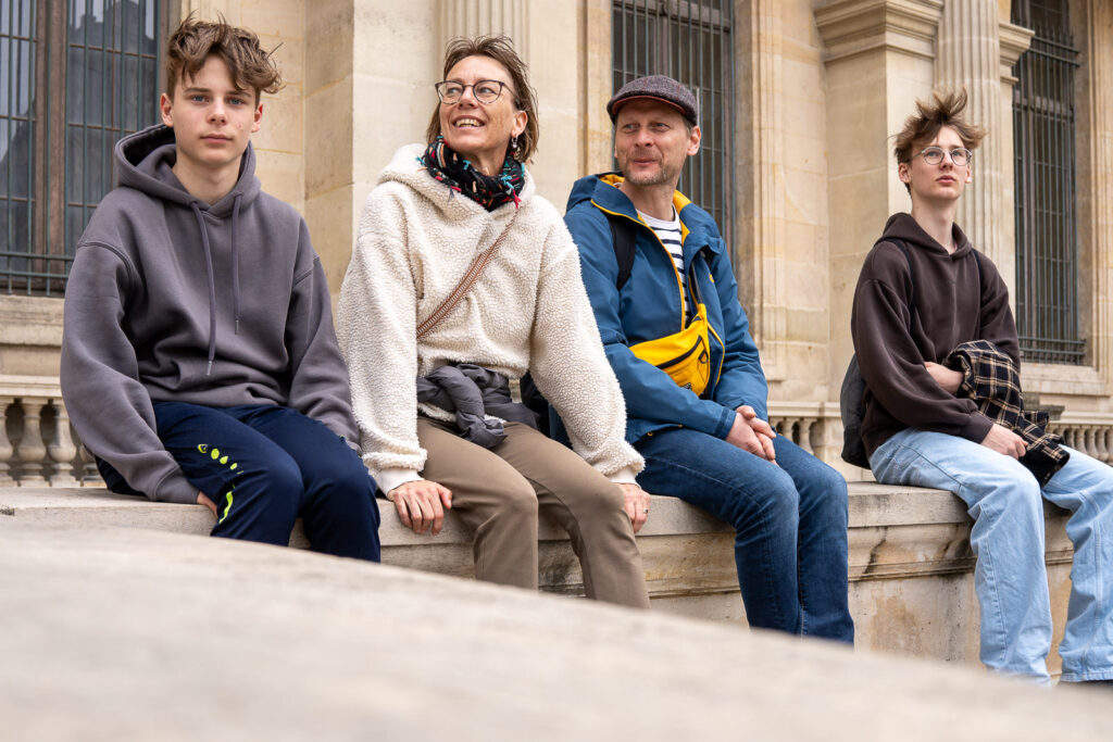 Familienfotoshooting, ungestellt, outdoor
