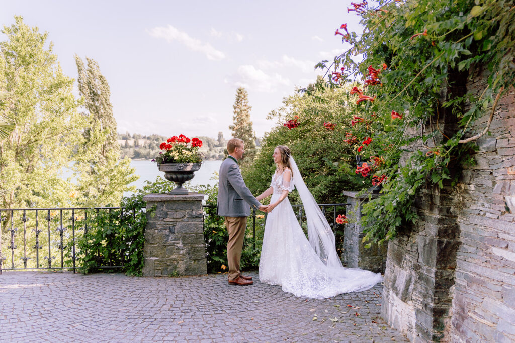 Hochzeitspaar, Brautpaar, Bodensee, Insel Mainau