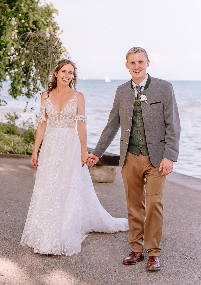 Hochzeitspaar, Brautpaar, Bodensee, Insel Mainau,