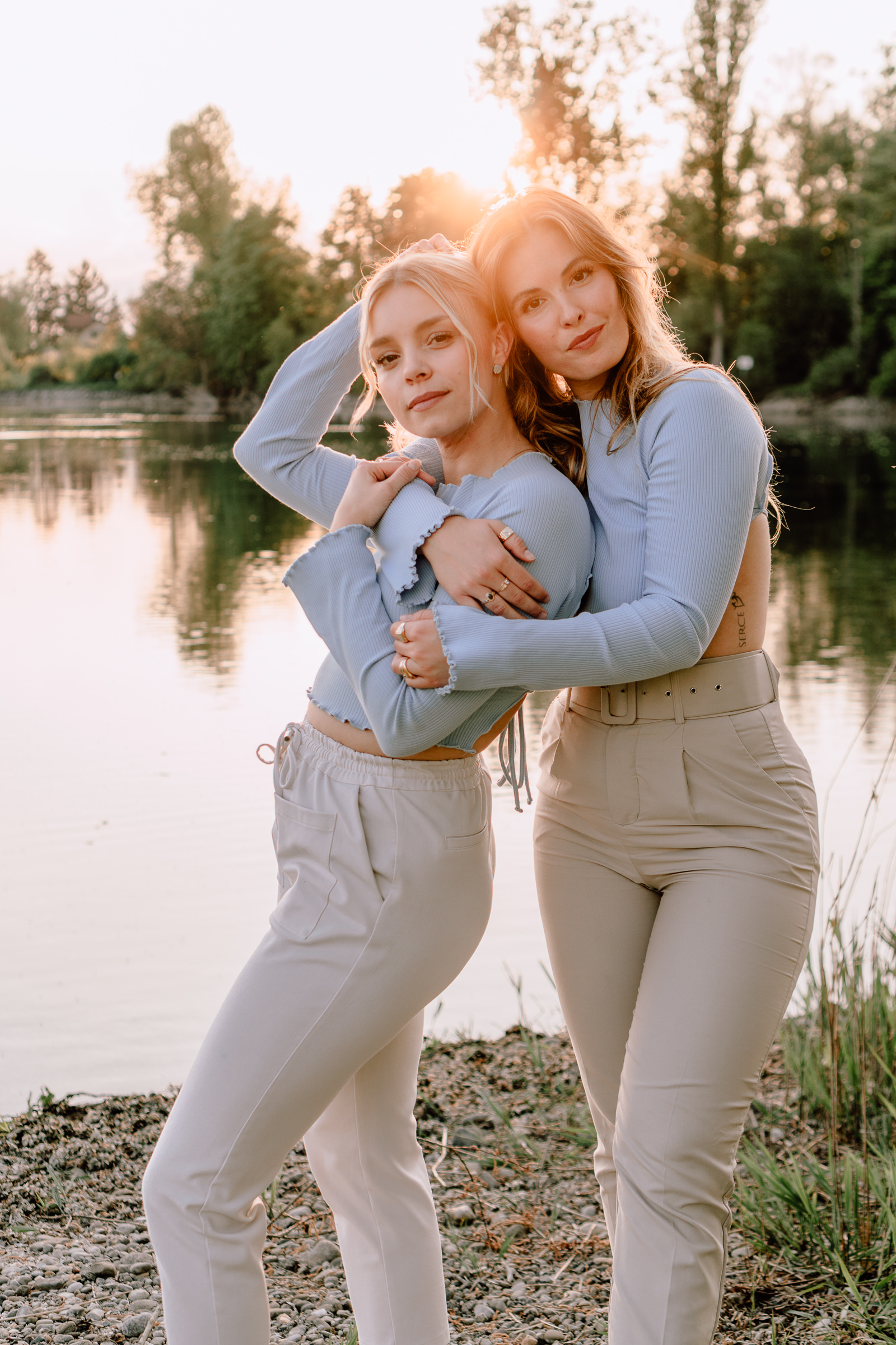 Freundinnin Shooting Sonnenuntergang